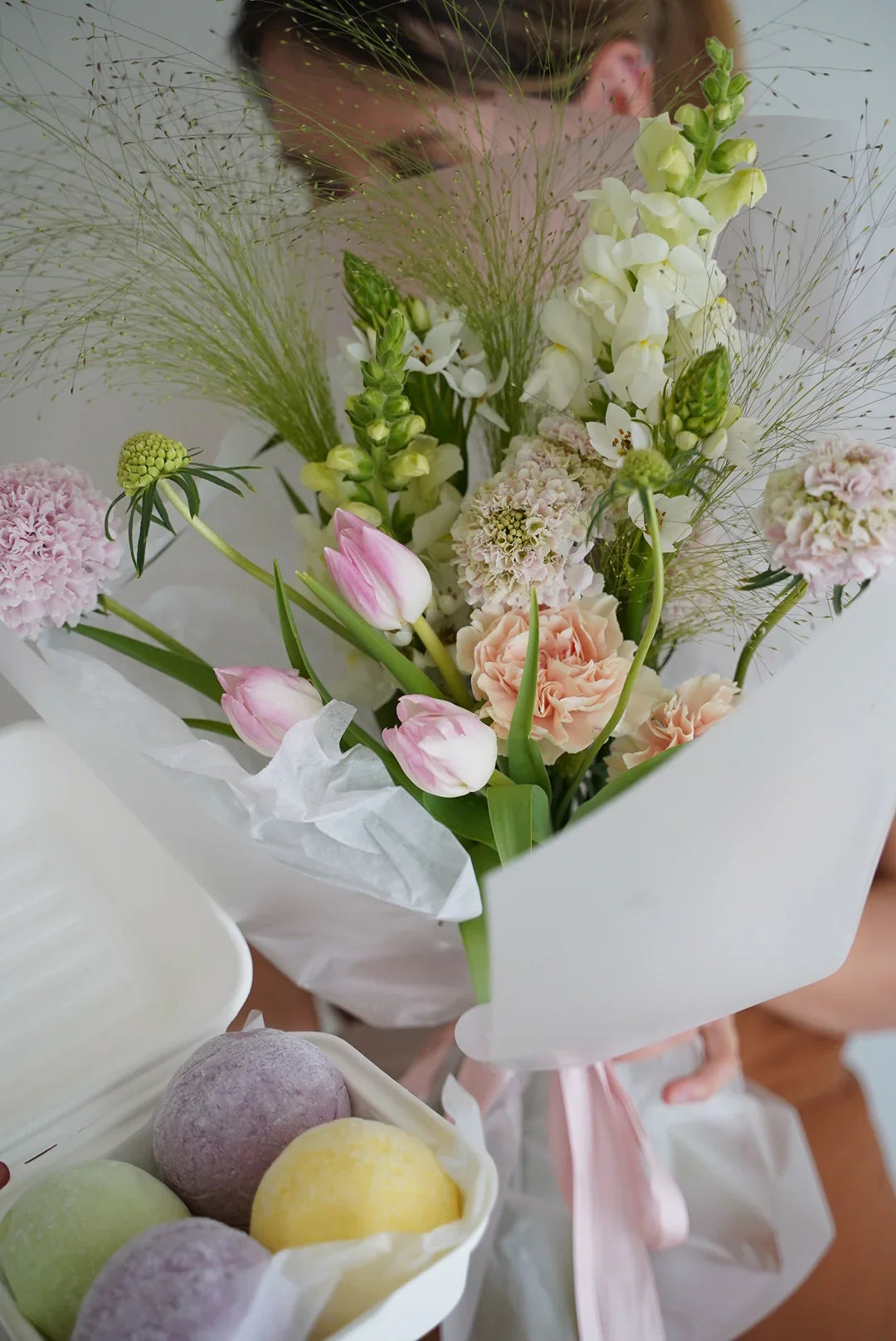 КОМБО Набор моти (4 шт) + букет