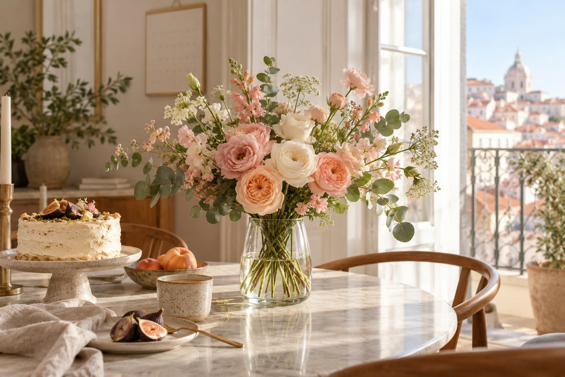 Editorial illustration for Flower Subscriptions in Lisbon: How to Choose Size and Frequency