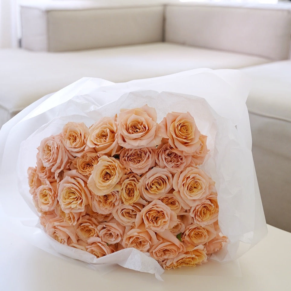 Peach Roses bouquet